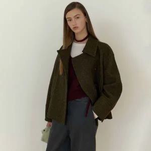 [온앤온](신세계 사우스시티) 하이넥 부클 숏코트 NEW5WHA41_4B