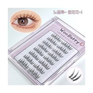 우베리 노글루 가닥 속눈썹 아이돌 포인트 래쉬 풀이 필요없는 8줄 대용량 아이래쉬 L-01