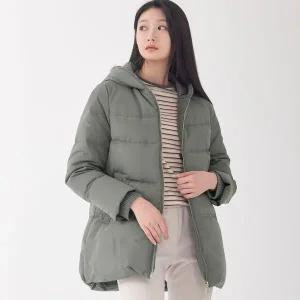 [지센] 2컬러 니트후드 슬림 덕다운 패딩 LCDWOA22_P410376313