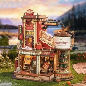 드림 팩토리 꿈의 공장 LED 조명 음악 작동 3D 퍼즐 DIY 나무 로보타임 ROKR