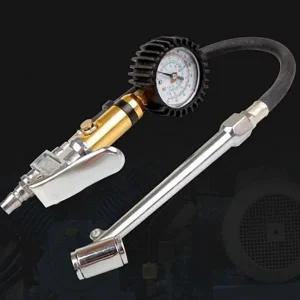 자동차 공기주입기 다이얼 측정 차량용 타이어 공기압 주입기 게이지 노즐 정비