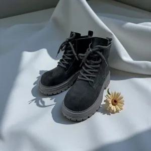 [갤러리아] 고세 데일리 여성 스웨이드 청키 와이드 워커부츠 GZA5F109 블랙 4.5cm