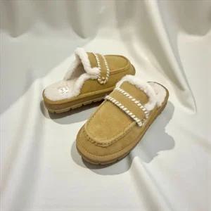 [갤러리아] 고세 데일리 여성 스웨이드 양털 플랫폼 방한 슬리퍼 GZO5F107 카멜 3cm