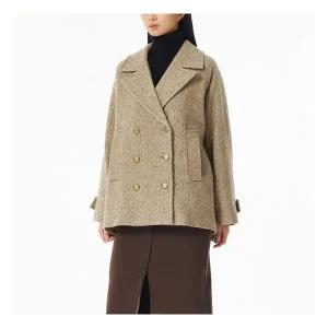 보브멜란지 부클 더블 하프 코트7124416501 802531