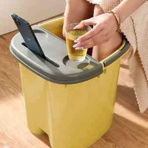 [골드스마일]이동식 족욕기 손잡이형 풋스파 발관리 족탕기 수납 간편형