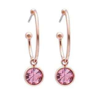 E373 오스트리아 크리스탈 귀걸이 - 라이트로즈 (WFFOH8J)