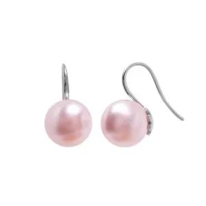 E501 10mm 로잘린 진주 오스트리아 고리 귀걸이 (WFFOJXU)