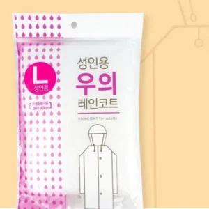 성인용 우의 레인코트(L)-10개 일회용 우비 비옷 비닐옷 (WFKOFV1)