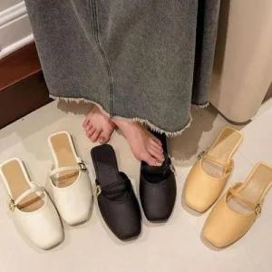 플랫 LND 베스트 하프 심플 뮬 8837 발편한 쿠션 슬리 WFJD5US