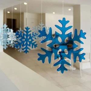 3SET 눈꽃 모빌 크리스마스 아크릴 모형 트리장식
