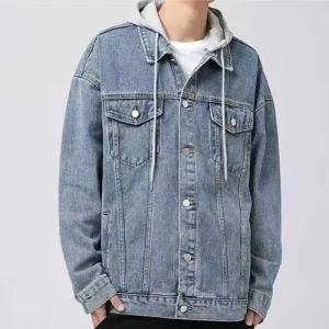 청 자켓 코디 남자 간절기 후드 데님 아우터 캐주얼 WFJIWFC