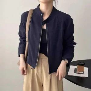 여성 간절기 봄 가을 아우터 코디 집업 숏 자켓 출근 WFJIWT2