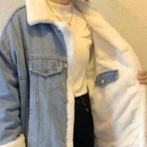 고품질 간절기 트렌디룩 양면 퍼 데님 점퍼 자켓 LD574 롱가디건 (WFFQRPQ)