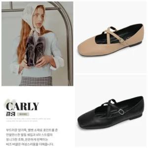 슈즈CARLY 여성 천 연 소가죽 캐주얼 메리제인 쿠션 플랫 슈즈 2종 택1 K2909QCW1909670