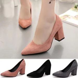 [S65022B]하이힐 여성구두 스웨이드 힐 8.0cm P206