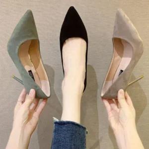 [S528XXX]펌프스 스웨이드 정장구두 6cm여성구두