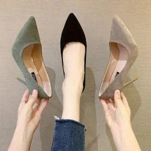 [SWZ77W2]스웨이드 킬힐 스틸레토 펌프스힐 3컬러