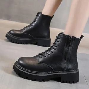 [SBCBJW3]플랫 워커 여자 옆지퍼워커 앵클부츠