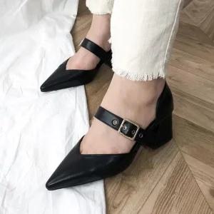 [SBG9XNE]안정감있는 블록힐 펌프스 편한구두 5FW