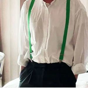 작업용 무지 정장 그린 멜빵 빅사이즈 서스펜더