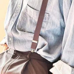 서스펜더 회색 빅사이즈 무지 멜빵 작업용 정장