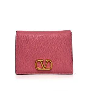VALENTINO V 로고 시그니처 여성 반지갑 P0R39SNP A76 핑크