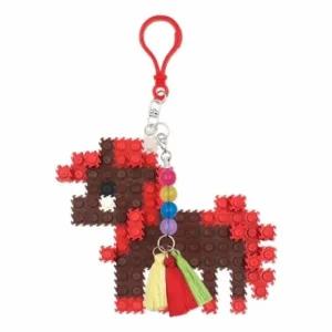 (색상 툭툭블럭 키링 말)뚝딱 이지툭툭 블럭 만들기 키링 말 어린이 유아 교구 재료