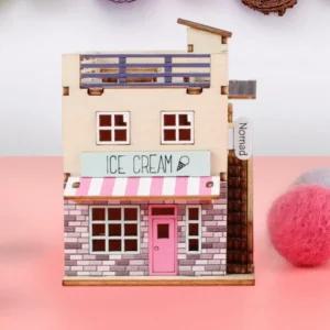 DIY 나무 조립 모형 건축 건물 만들기 미니 아이스크물퍼즐 입체 학습교구 어쳐 어린이선물 목재