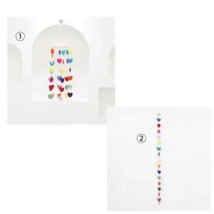 하트줄 모빌만들기 펠트가랜드 소품 원단 재료 장식 천장 벽걸이 인형