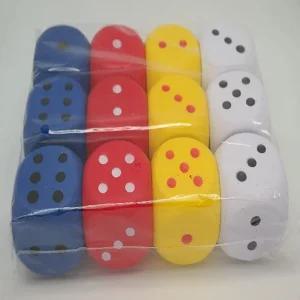 EVA소프트주사위(6-6-6cm) 4색 3개입 12개 세트게임놀이 장난감 푹신한 다용도 촉각