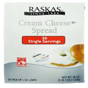 [CO(가공식품(유제품))]RASKAS 크림치즈스프레드 28g x 36ea 미국산