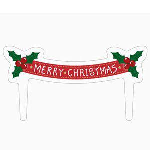 크리스마스 케익 장식 가랜드 30개입 / 케이크 데코 픽 택 픽스 토퍼 만들기