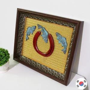무병장수 청동잉어 편자R 풍수인테리어 액자G HBJ-905