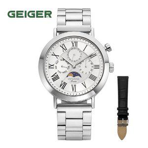 [가이거](GEIGER) 남성 스페셜 멀티펑션 워치 GE8022WT/밴드 증정