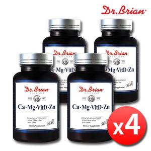 닥터브라이언 코랄칼슘 마그네슘 비타민D 아연 4병 12개월 칼마디 골다공증 뼈에좋은 칼슘제 칼마디아