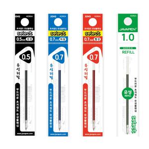 자바펜 셀렉트 유성볼펜심 0.5 0.7 1.0mm 리필심 낱개