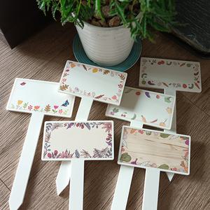 화단 꽃 나무 텃밭 작물 식물 이름표