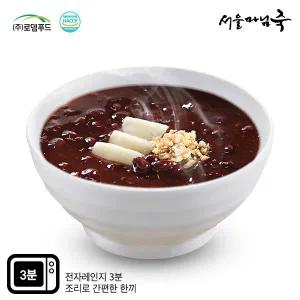 [롯데백화점]로뎀푸드(식품) [DO603][서울마님죽]엄마의맛! 든든한 아침식사 단팥죽500gx3봉