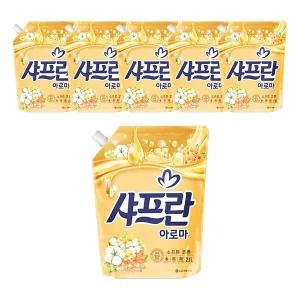 샤프란 아로마 섬유유연제 소프트 코튼 리필 2.1L, 6개