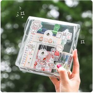 더이쁜 PVC 투명파우치 화장품보관함 다꾸케이스