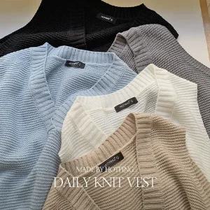 핫핑 달콤양두 V넥루즈핏 니트조끼