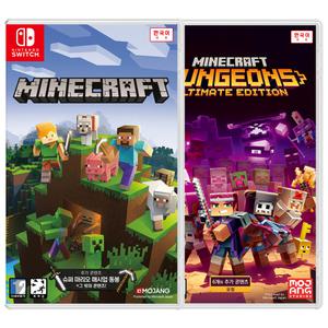 닌텐도 스위치 마인크래프트 + 던전스 얼티밋에디션 합본 세트