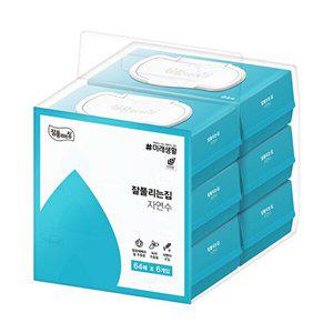 [잘풀리는집]자연수 물티슈 64매 x 6입 x 1팩