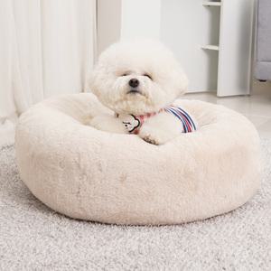 dp 개과천선 DU 도넛 꿀잠 원형 강아지방석 밀크아이보리 중