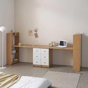 [신세계몰]아도라퍼니처 책상 2인용 책장형 책상세트 3000