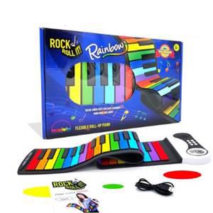 매직캐슬 뮤키킴 휴대용 무지개롤피아노 49키 80cm 89900