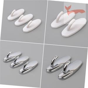 부착식 타원형 플라스틱 행거 컵걸이 벽걸이 욕실후크 소품걸이