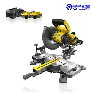스탠리 SCM701M2 충전 탁상 슬라이드 원형톱 20V 4.0Ah 2팩 185mm