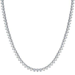 [한국금다이아몬드]14K 2부 랩 다이아 테니스 목걸이 3프롱 다이아몬드