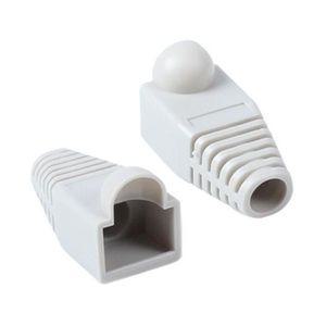 RJ 45 통부트 6파이 그레이 100개 보호캡 rj45 rj45커넥터 랜테스터기 랜툴세트 랜케이블 cat6커넥터